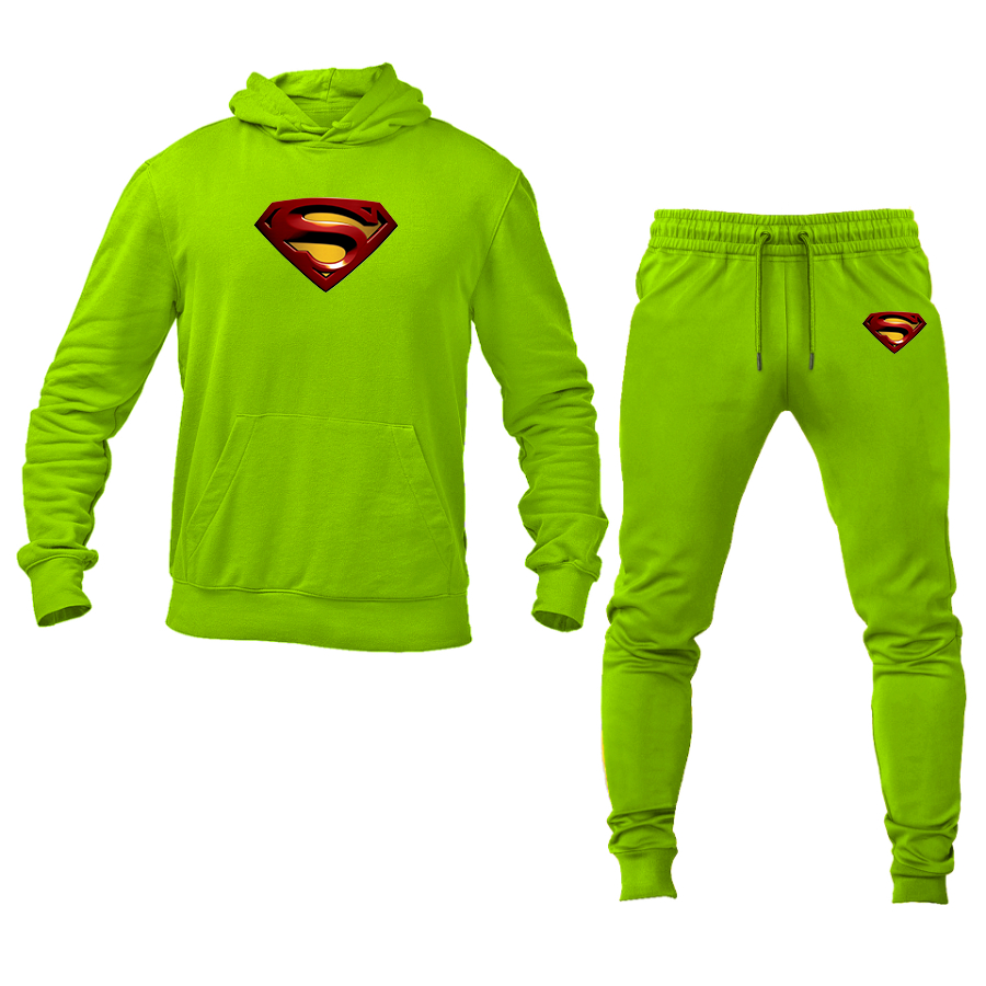 Men's Superman Superhero Hoodie Joggers Set