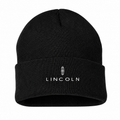 Men's Lincoln Beanie Hat — Black — clean front main