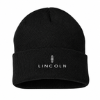 Men's Lincoln Beanie Hat — Black — clean front main