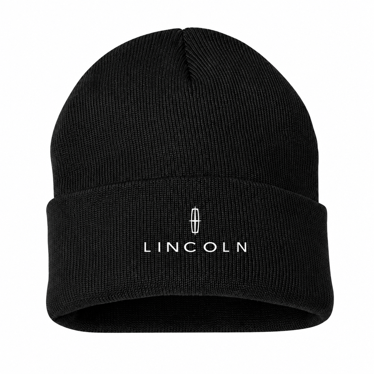 Men's Lincoln Beanie Hat — Black — clean front main