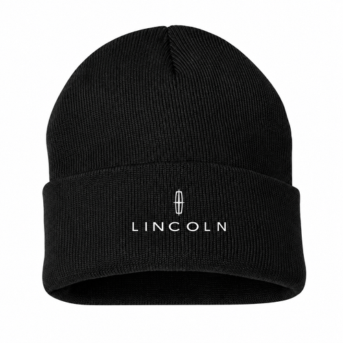 Men's Lincoln Beanie Hat — Black — clean front main