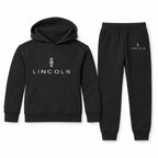 Lincoln youth hoodie jogger set, Black, Youth Large ages 10–12