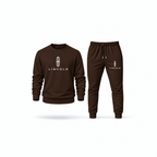 Men's Lincoln Sweatshirt Joggers Set | Color: Brown | Main