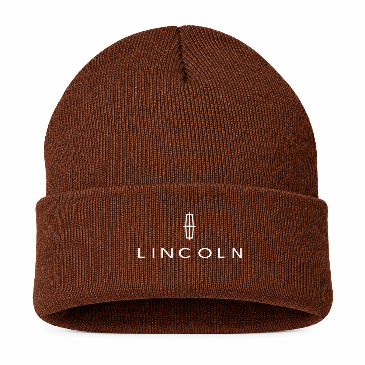 Men's Lincoln Beanie Hat — Brown — clean front main