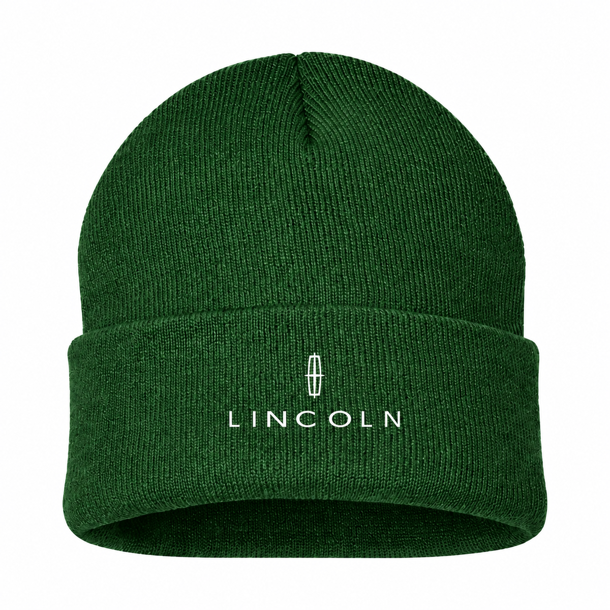 Men's Lincoln Beanie Hat — Forest Green — clean front main