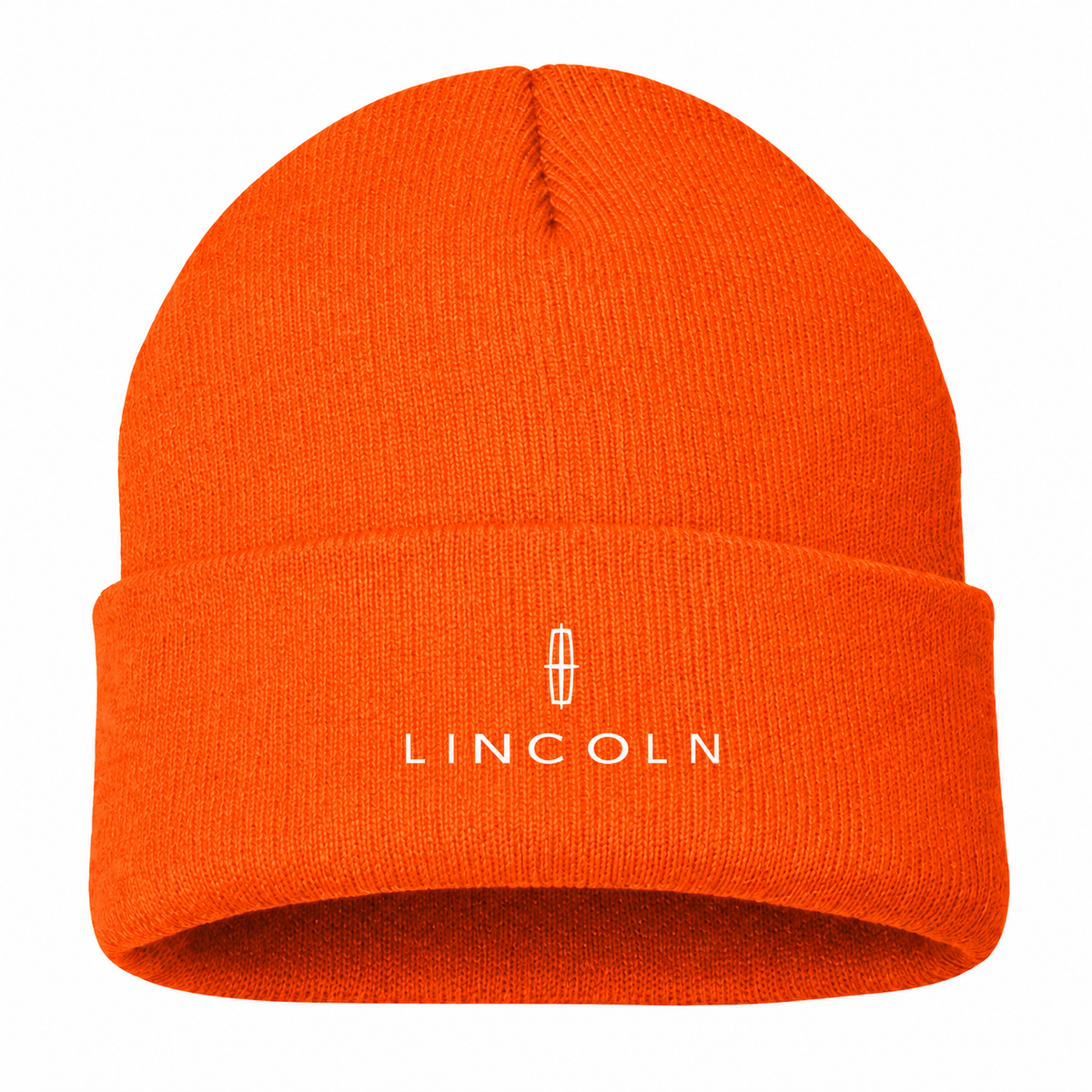 Men's Lincoln Beanie Hat — Orange — clean front main