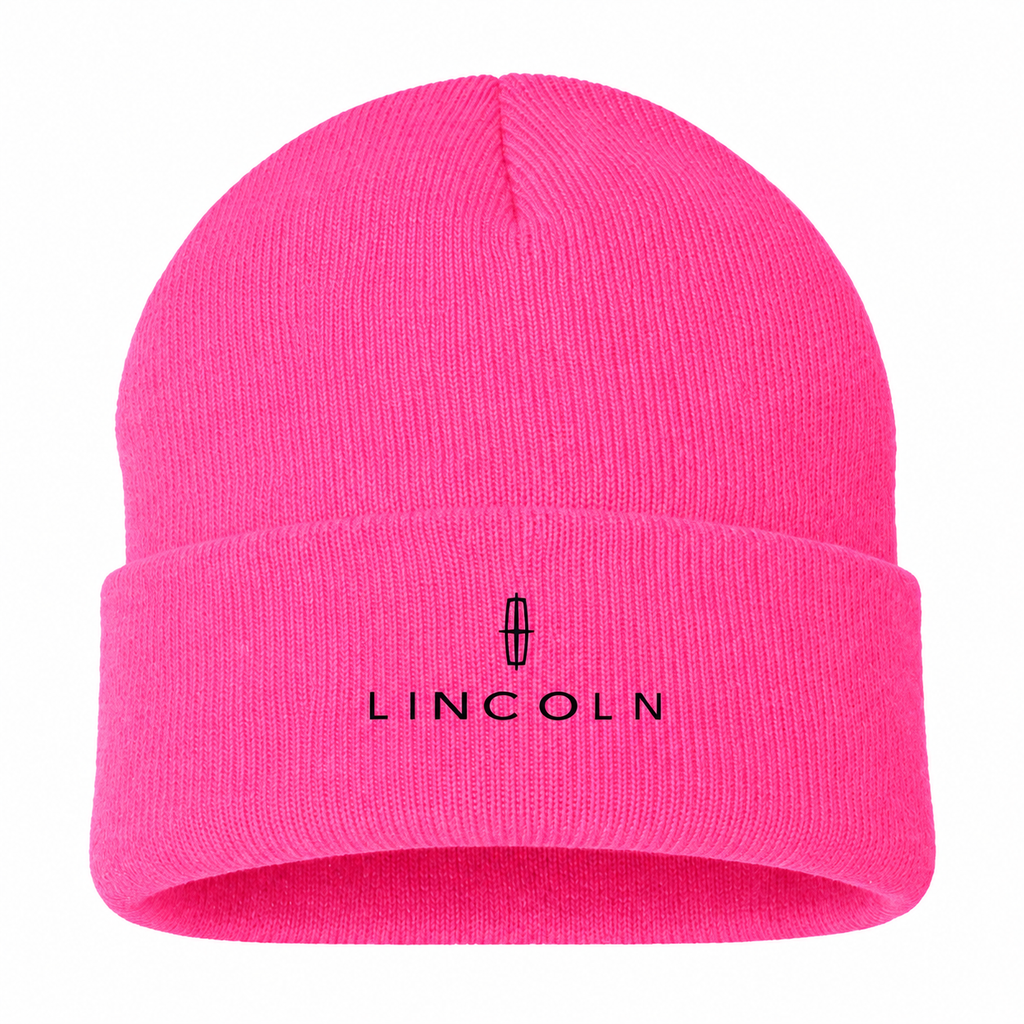 Men's Lincoln Beanie Hat — Pink — clean front main