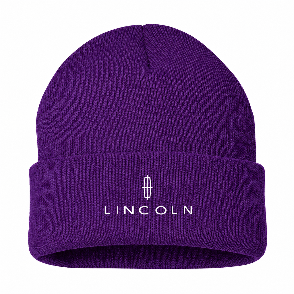 Men's Lincoln Beanie Hat — Purple — clean front main