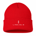 Men's Lincoln Beanie Hat — Red — clean front main
