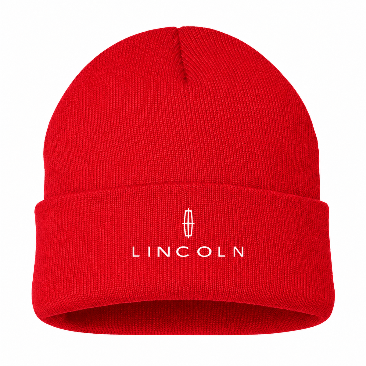 Men's Lincoln Beanie Hat — Red — clean front main