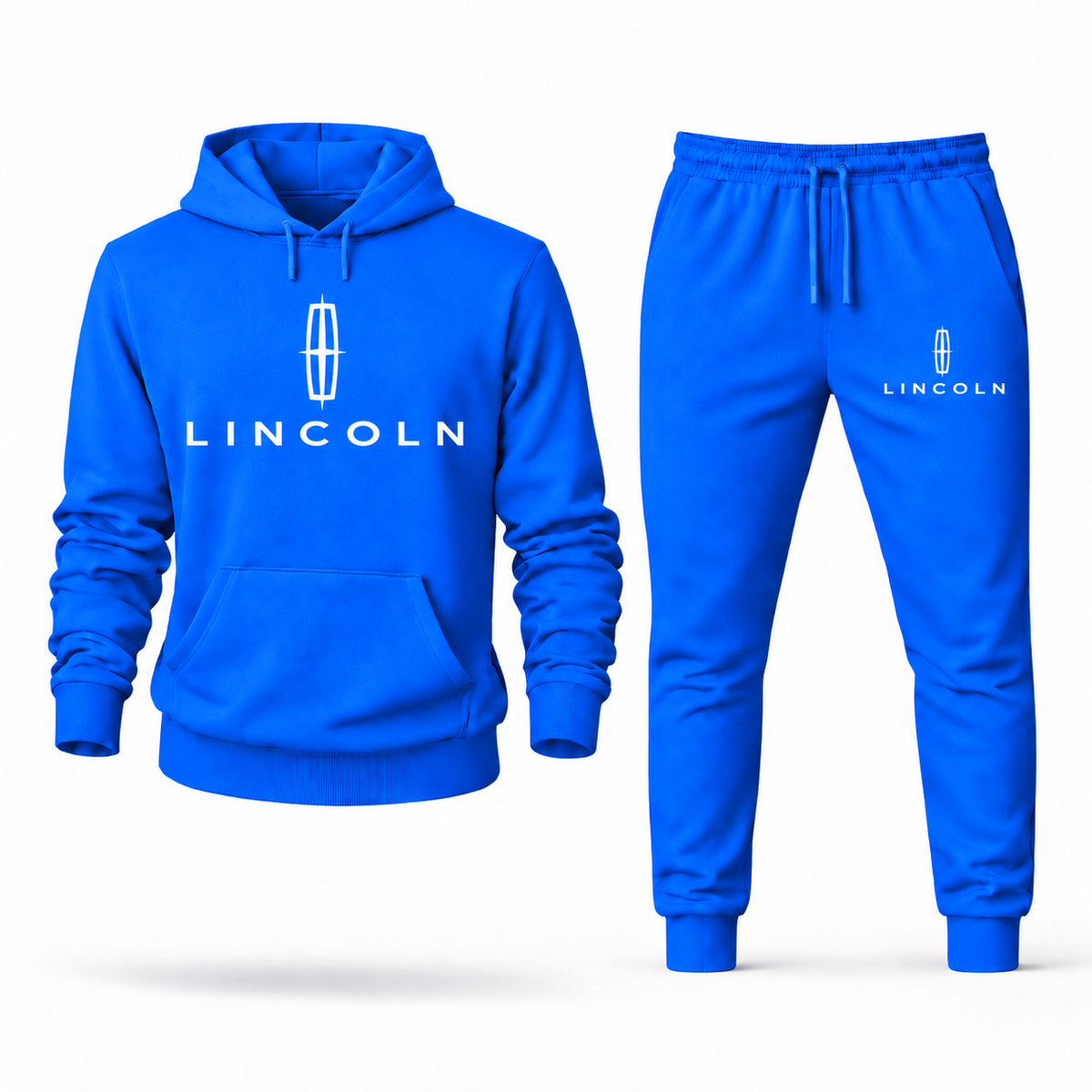 Lincoln Azure hoodie joggers set front