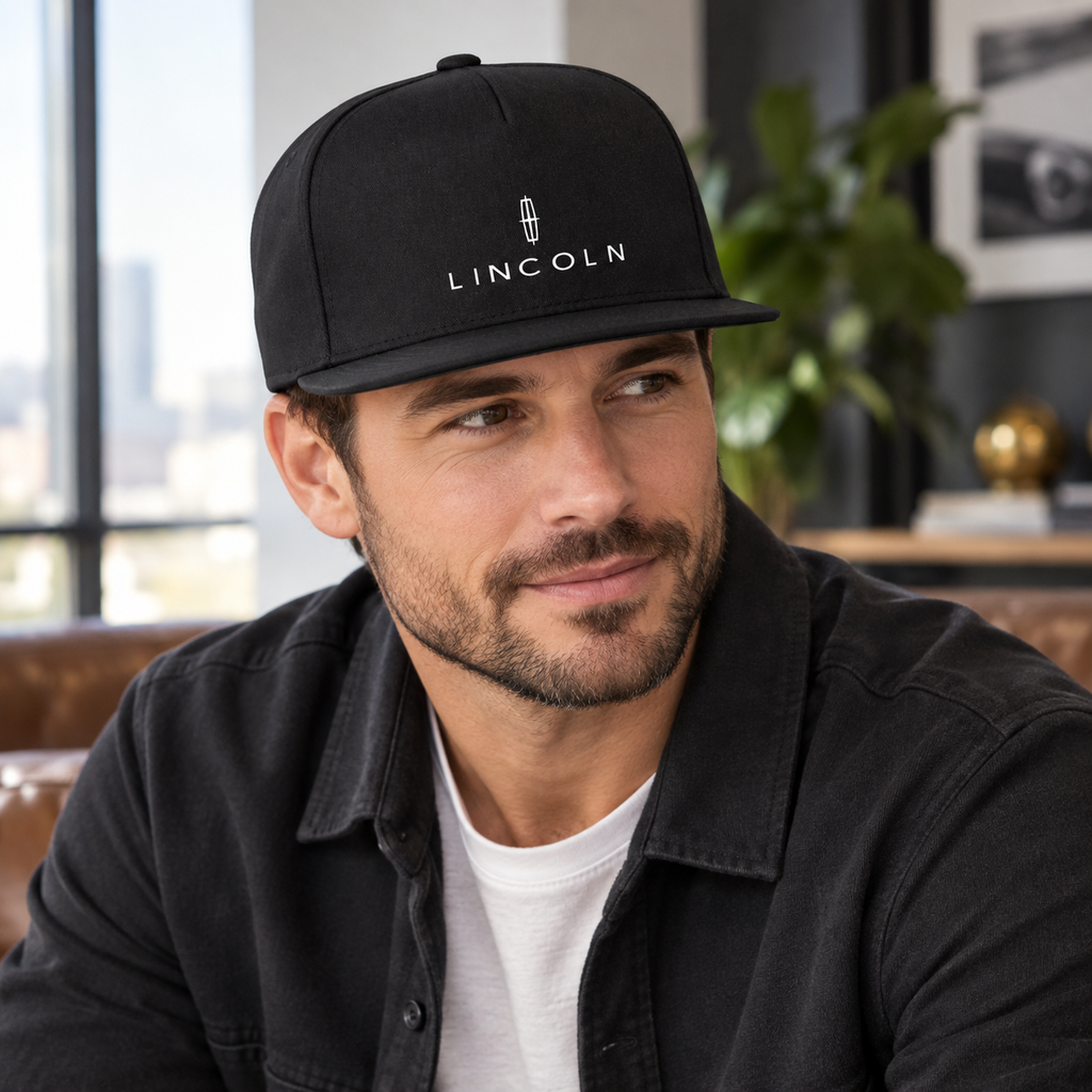 Lincoln Car Snapback Hat | Color: Black | Image 5