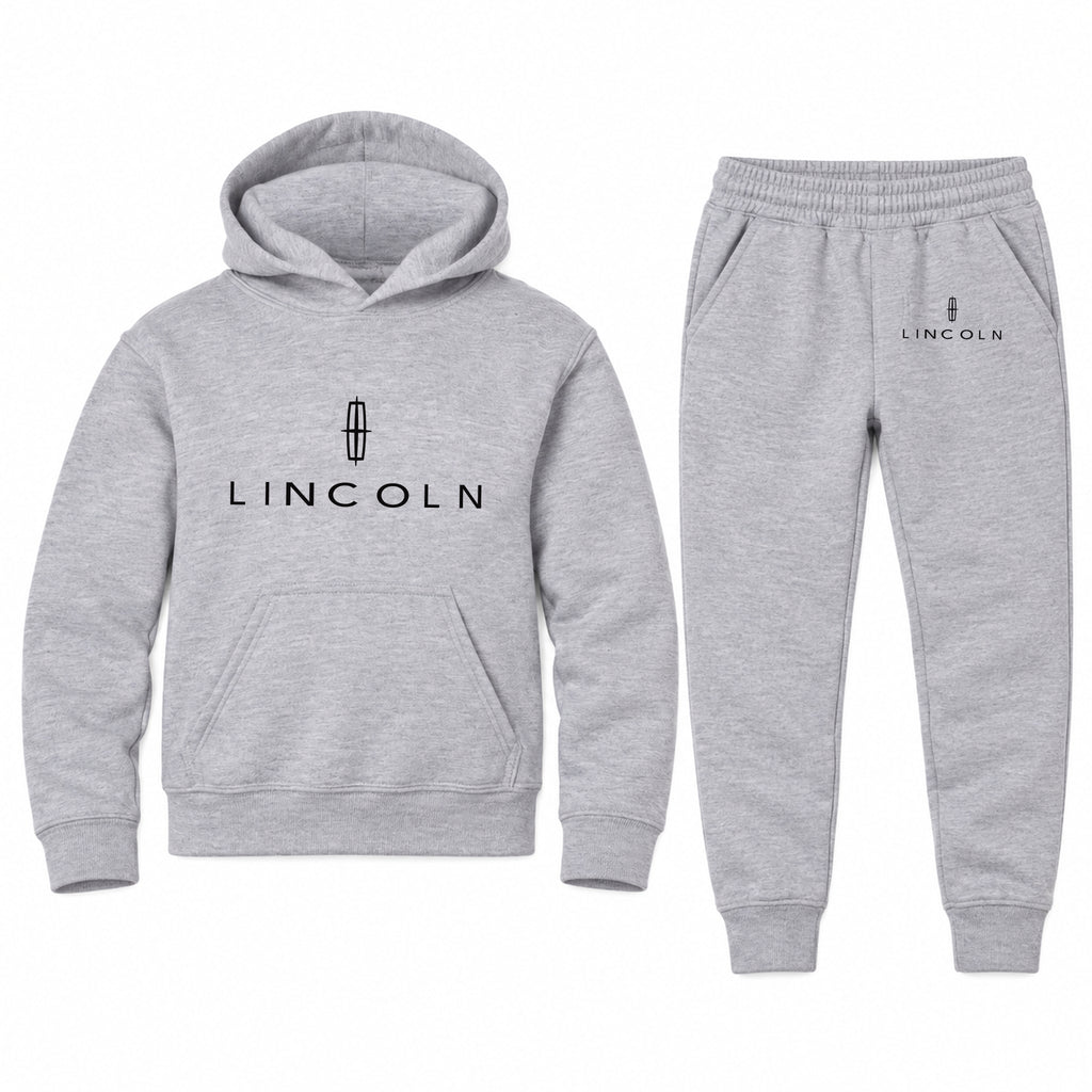Lincoln youth hoodie jogger set, Sports Grey, Youth Large ages 10–12