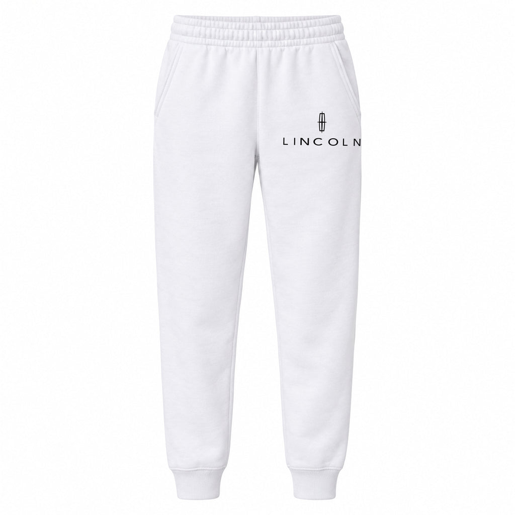 Lincoln youth jogger sweatpants in White, Youth Large ages 10–12
