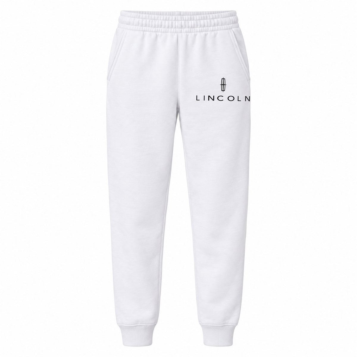Lincoln youth jogger sweatpants in White, Youth Large ages 10–12