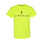 Youth Kids Lincoln Car Cotton T-Shirt | Color: Safety Green | Main