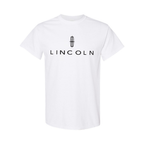 Youth Kids Lincoln Car Cotton T-Shirt | Color: White | Main