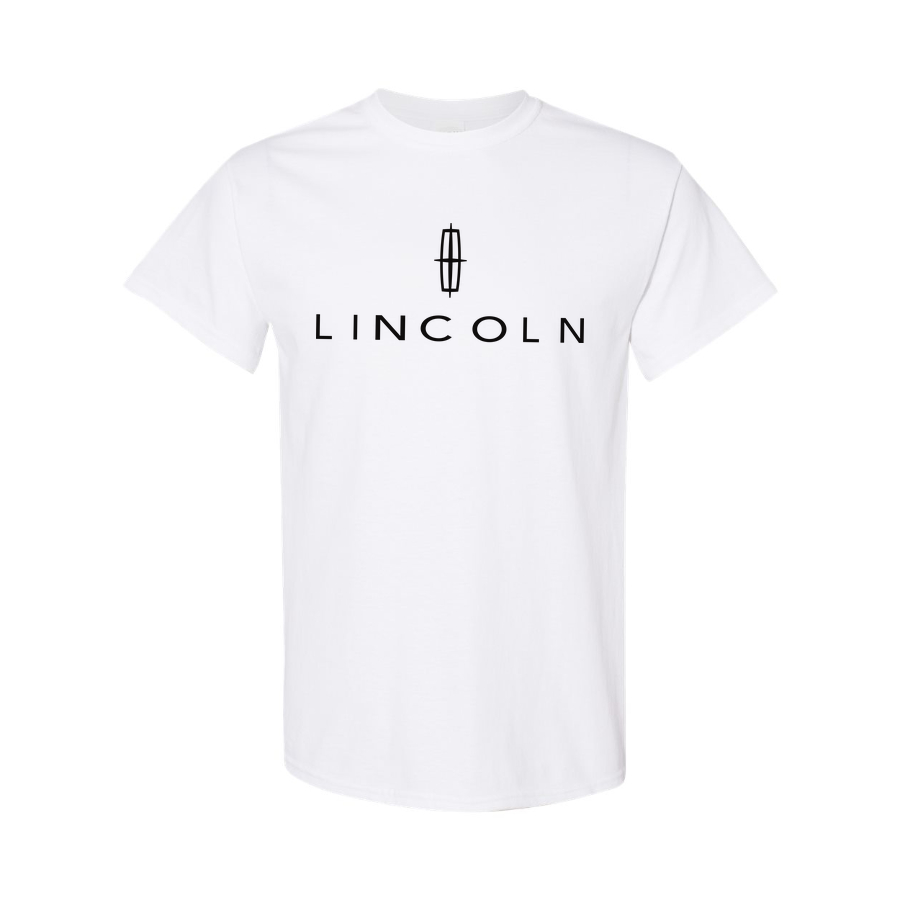 Youth Kids Lincoln Car Cotton T-Shirt | Color: White | Main