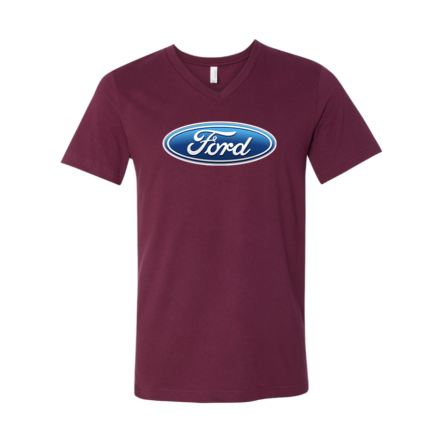 Men’s Ford Car - BELLA + CANVAS - Jersey V-Neck Tee - 3005