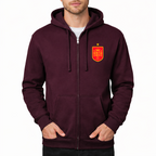 Men's Spain Red Logo National Soccer Team Zipper Hoodie