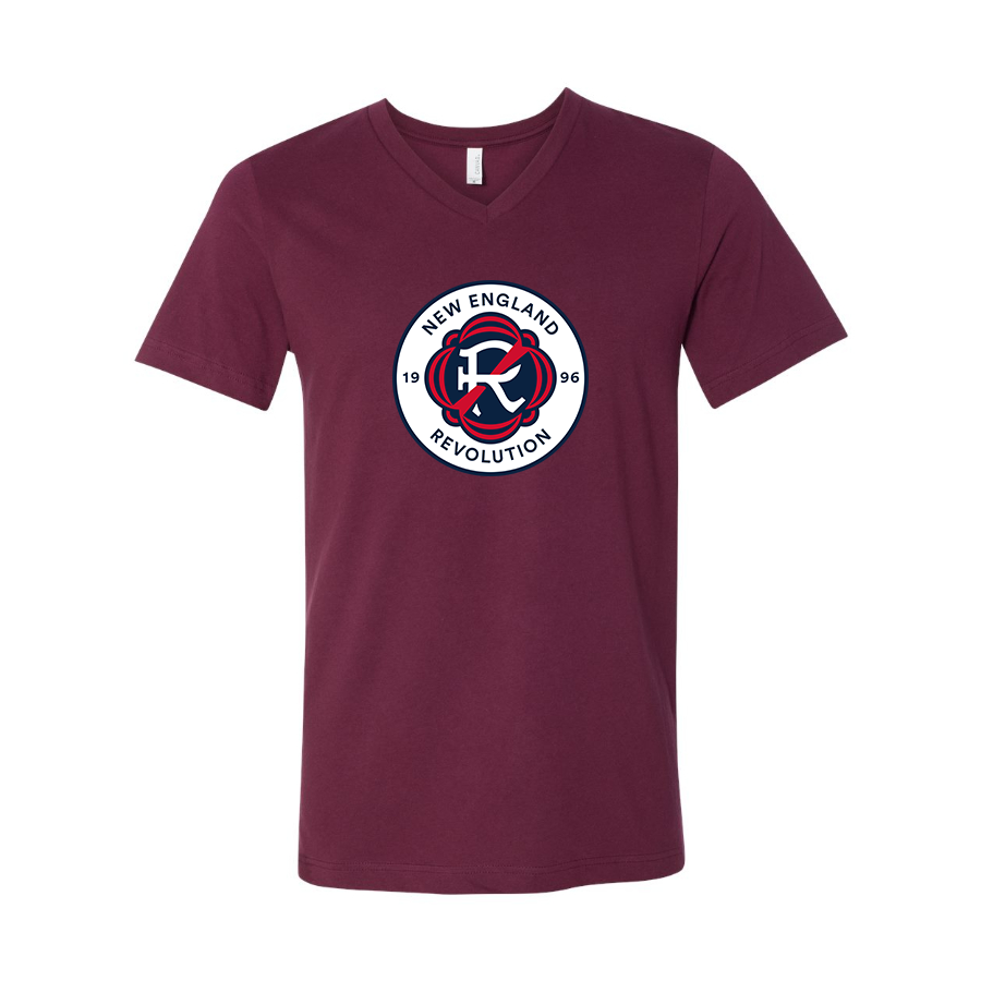 Men’s  New England Revolution FC - BELLA + CANVAS - Jersey V-Neck Tee - 3005