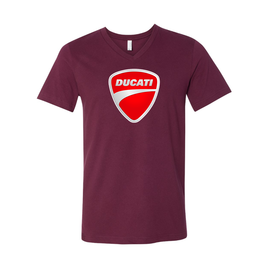 Men’s Ducati Motorcycle - BELLA + CANVAS - Jersey V-Neck Tee - 3005