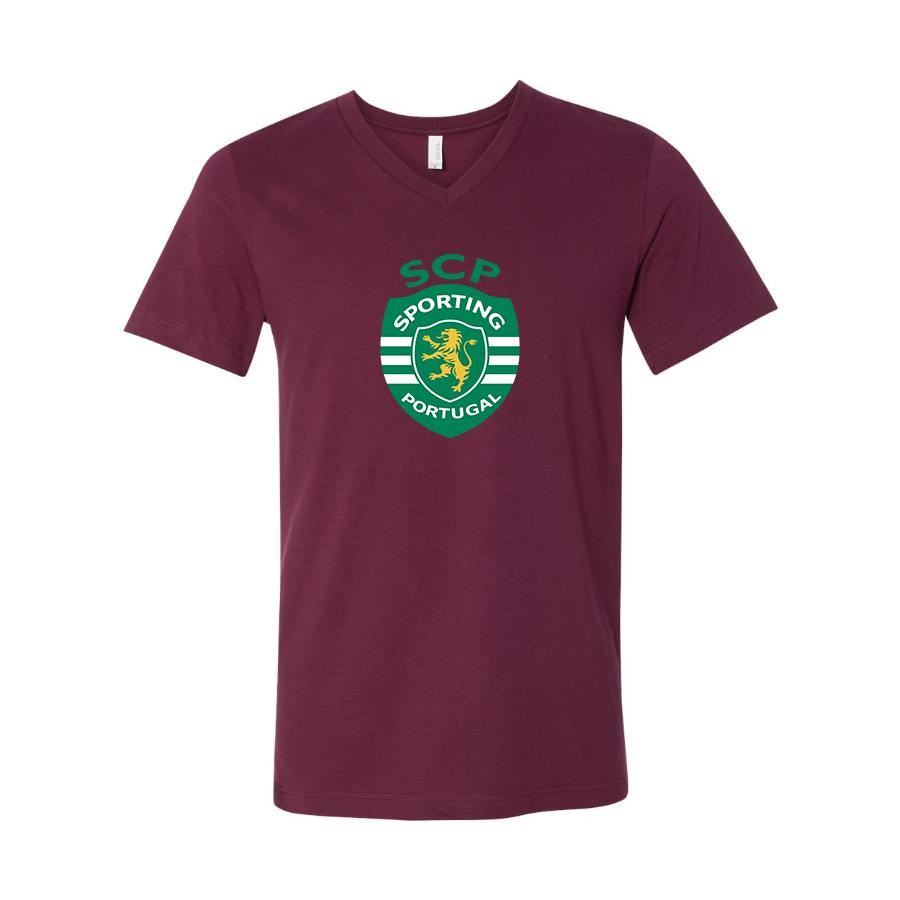 Men’s Sporting CP FC  - BELLA + CANVAS - Jersey V-Neck Tee - 3005