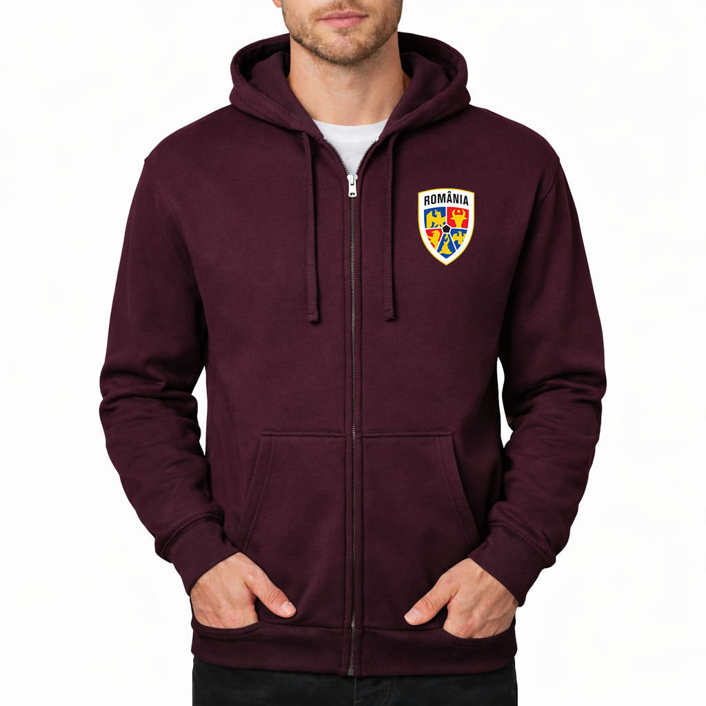 Men's Romania National Soccer Team Zipper Hoodie