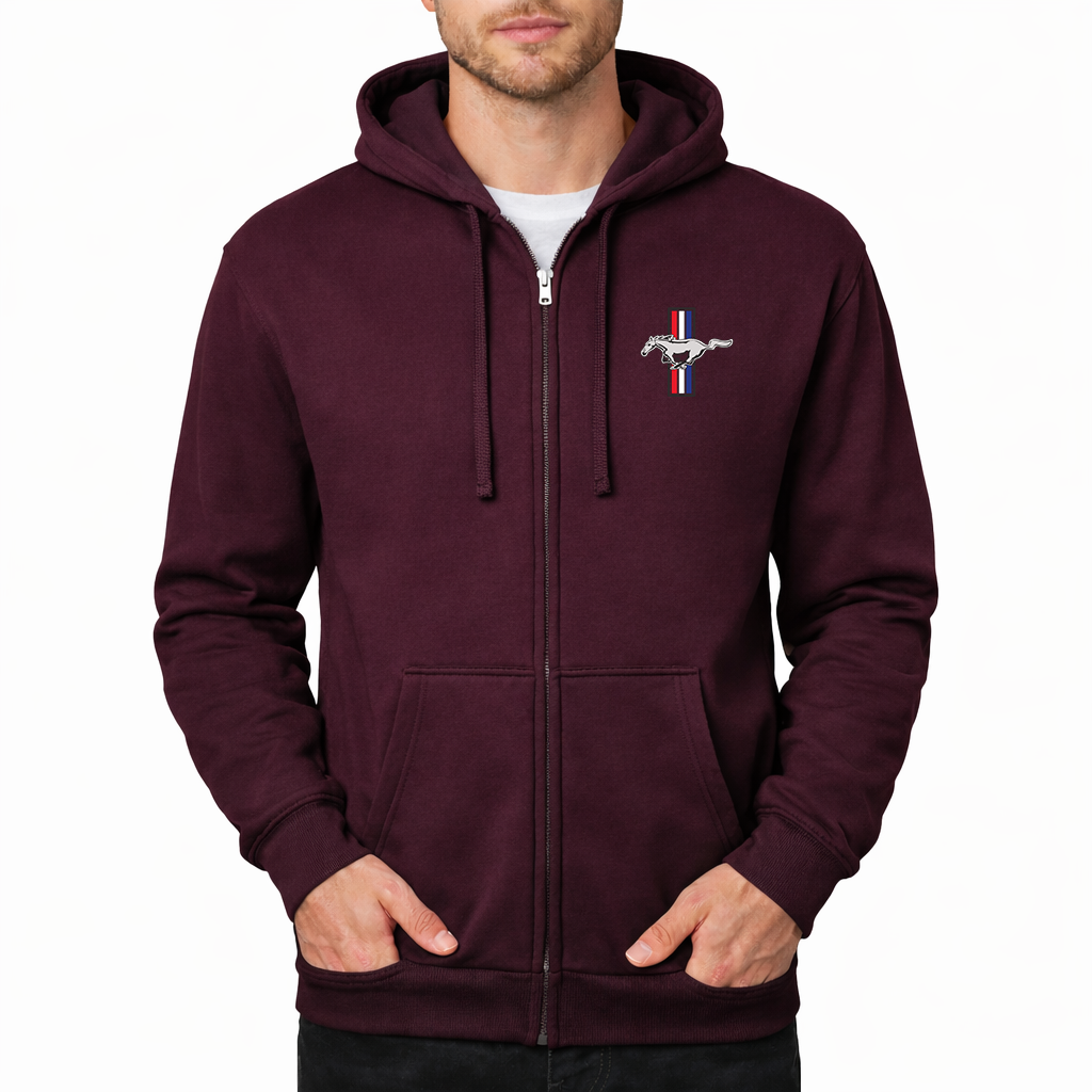 Men's Ford Mustang New Car Zipper Hoodie