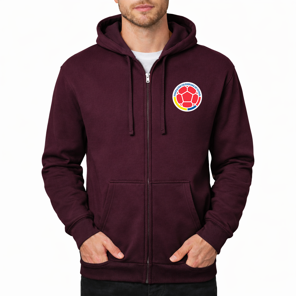 Men's Colombia National Soccer Team Zipper Hoodie