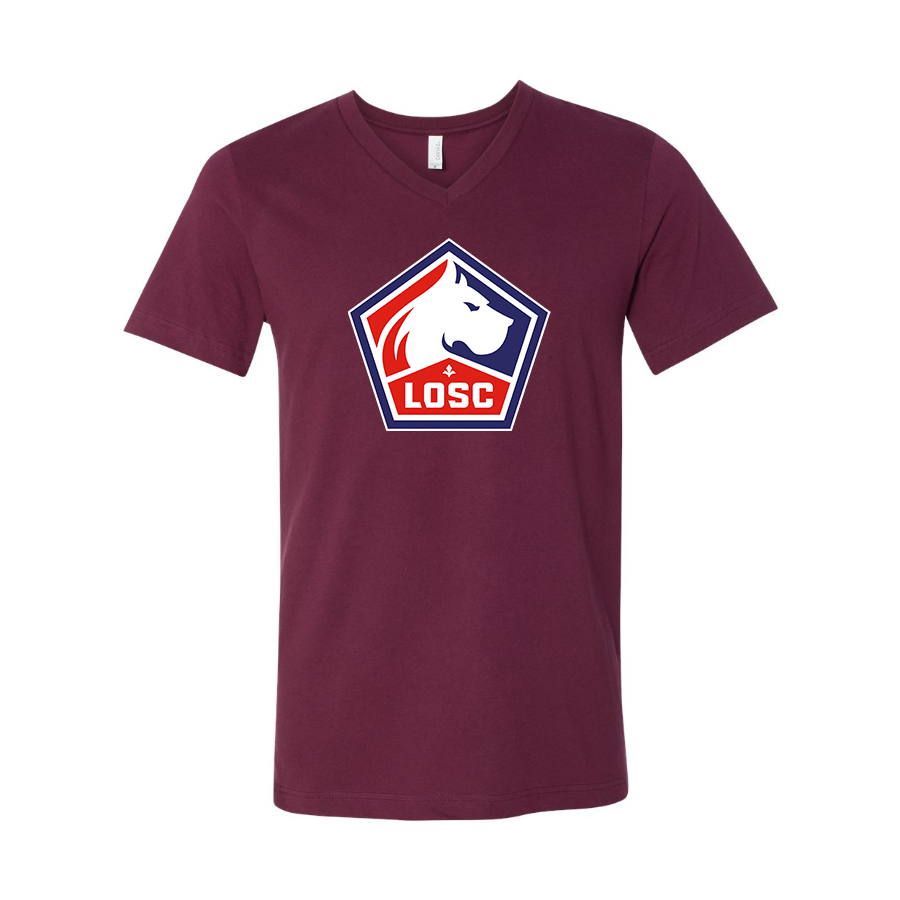 Men’s  Lille Olympique FC - BELLA + CANVAS - Jersey V-Neck Tee - 3005