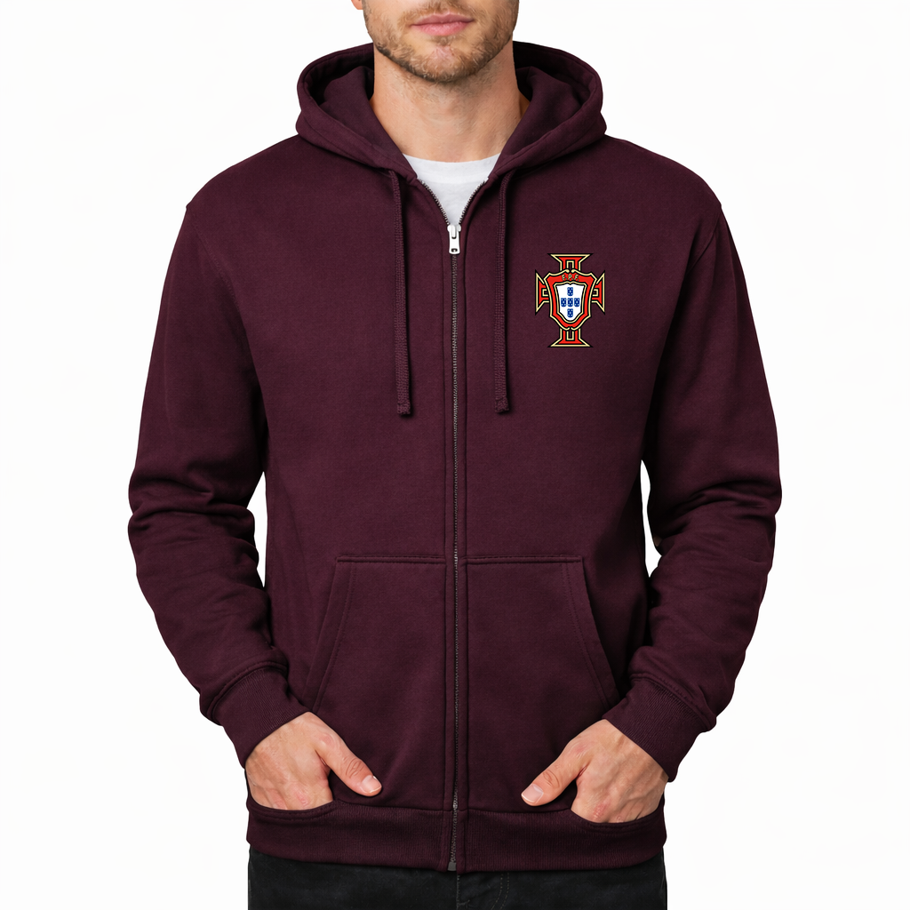 Men's Portugal National Soccer Team Zipper Hoodie