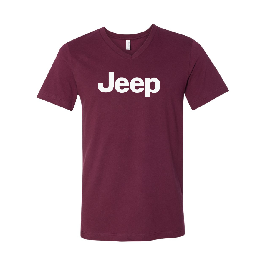 Men’s Jeep Car - BELLA + CANVAS - Jersey V-Neck Tee - 3005