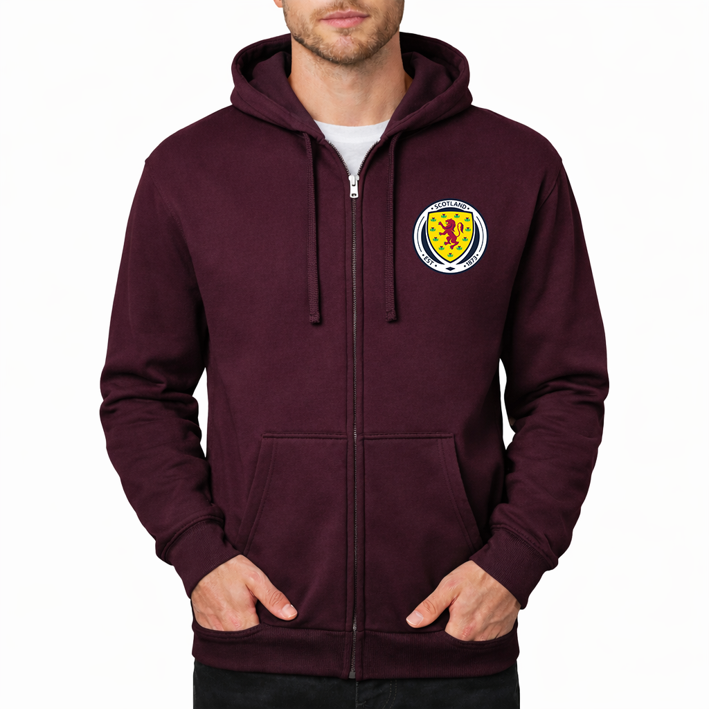 Men's Scotland National Soccer Team Zipper Hoodie