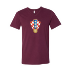 Men’s Croatia National Soccer Team - BELLA + CANVAS - Jersey V-Neck Tee - 3005