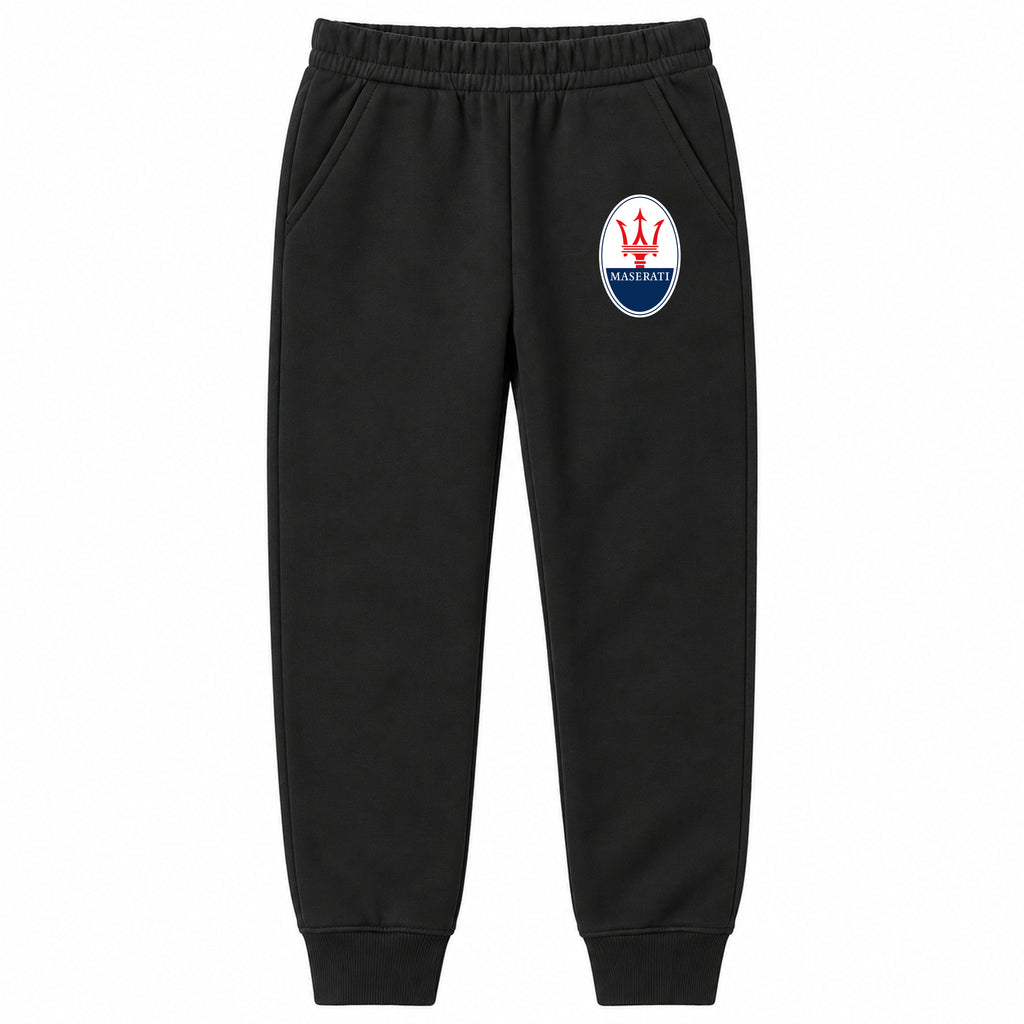 Maserati youth jogger sweatpants in Black, Youth Large ages 10–12