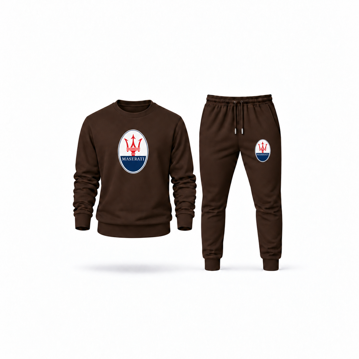Men's Maserati Sweatshirt Joggers Set | Color: Brown | Main