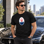Men’s Maserati Car Cotton T-Shirt | Color: Black | Image 3