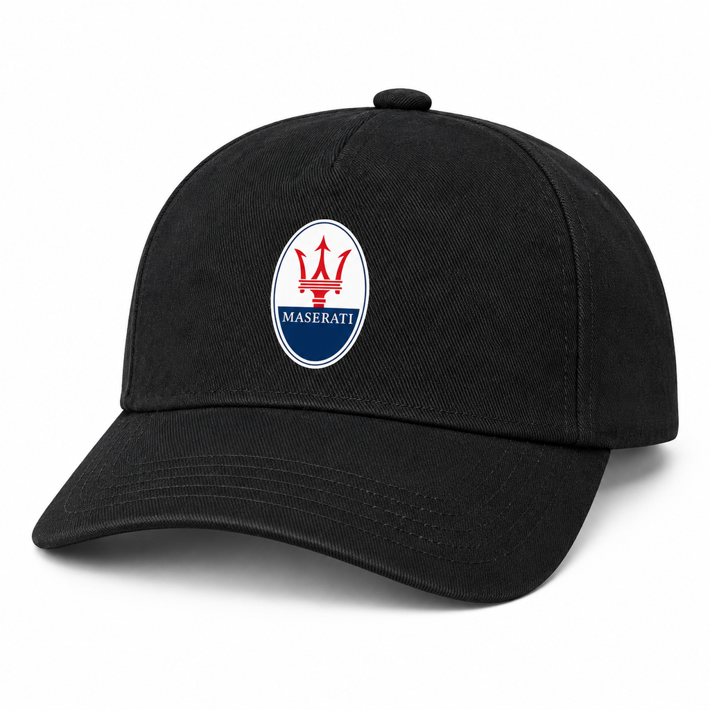 Maserati Car Dad Baseball Cap Hat | Color: Black | Image 1