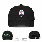 Maserati Car Dad Baseball Cap Hat | Color: Black | Original Product Details