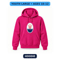 Maserati - Youth Large Hoodie (Ages 10–12) | Color: Hot Pink