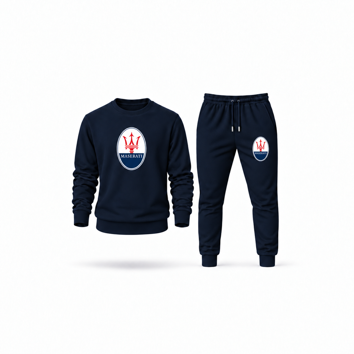 Men's Maserati Sweatshirt Joggers Set | Color: Navy | Main