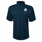 Maserati polyester polo — Navy — original-color logo on left chest