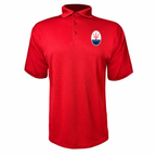 Maserati polyester polo — Red — original-color logo on left chest