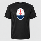 Maserati polyester T-shirt — Black — original logo