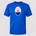 Maserati polyester T-shirt — Blue — original logo
