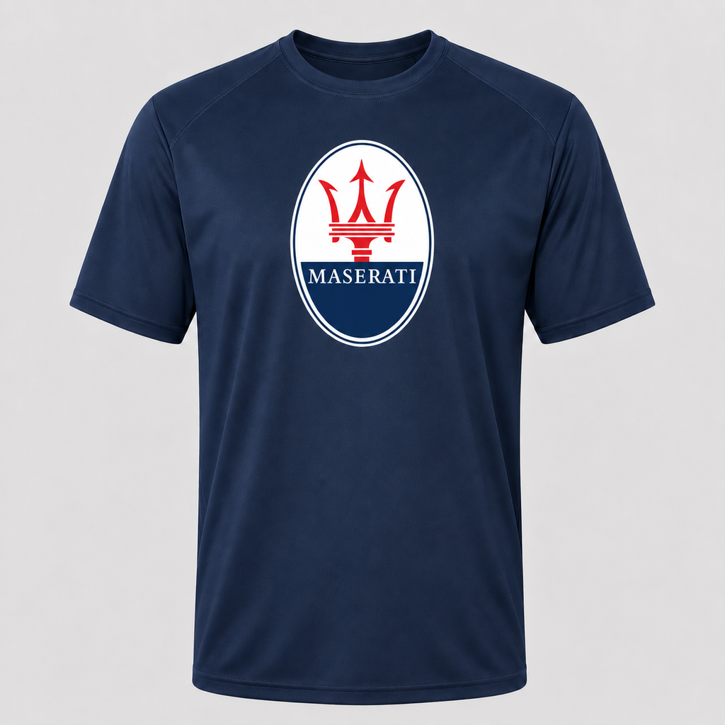 Maserati polyester T-shirt — Navy — original logo