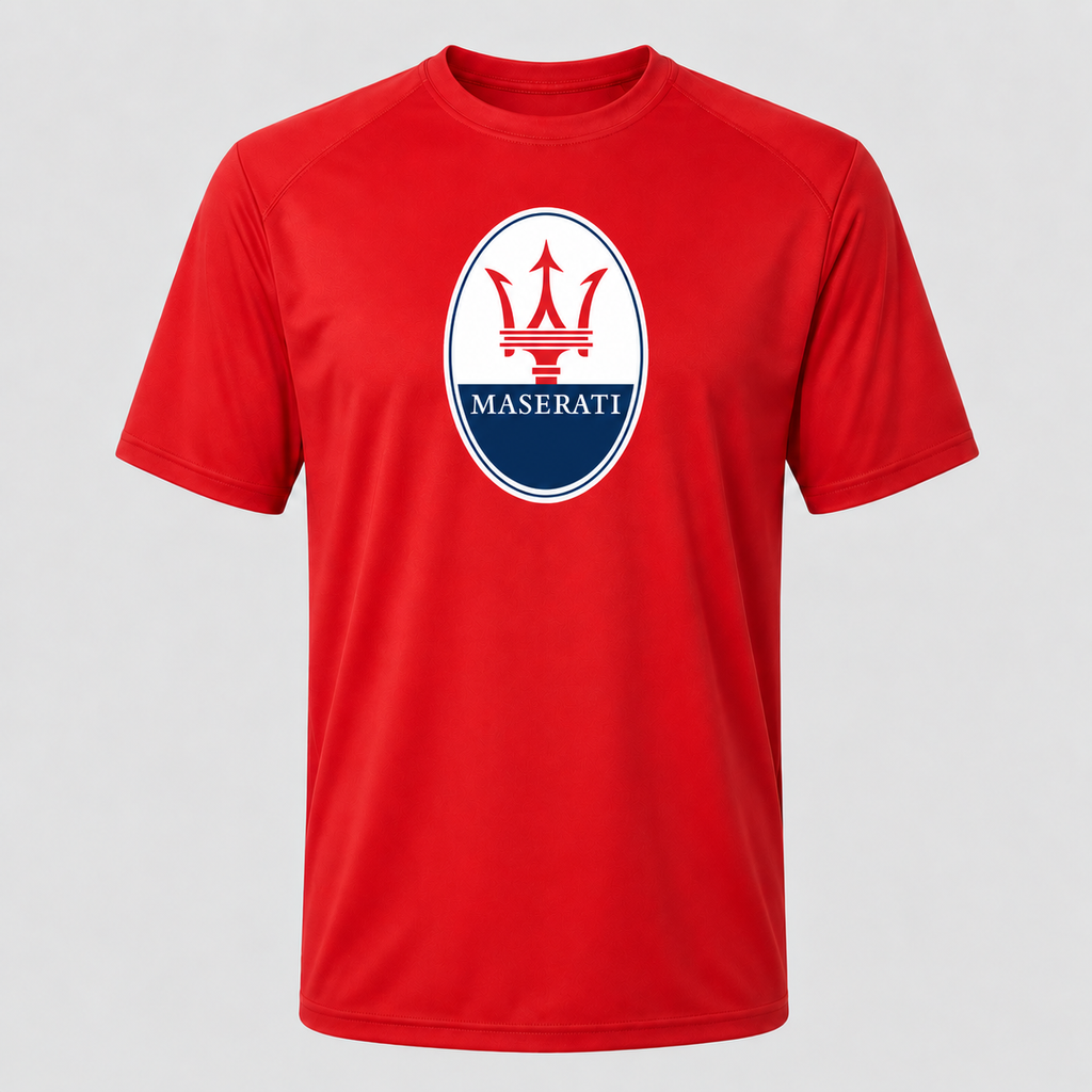 Maserati polyester T-shirt — Red — original logo