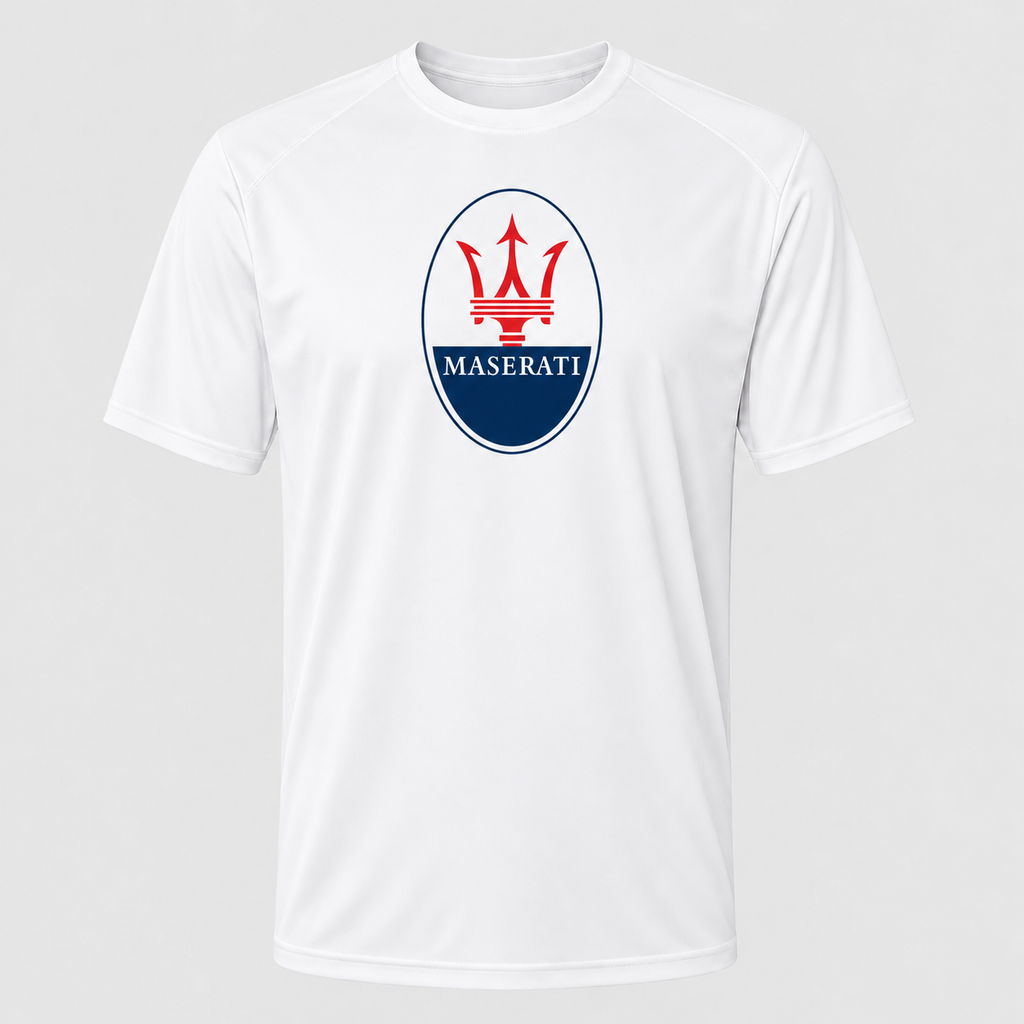 Maserati polyester T-shirt — White — original logo