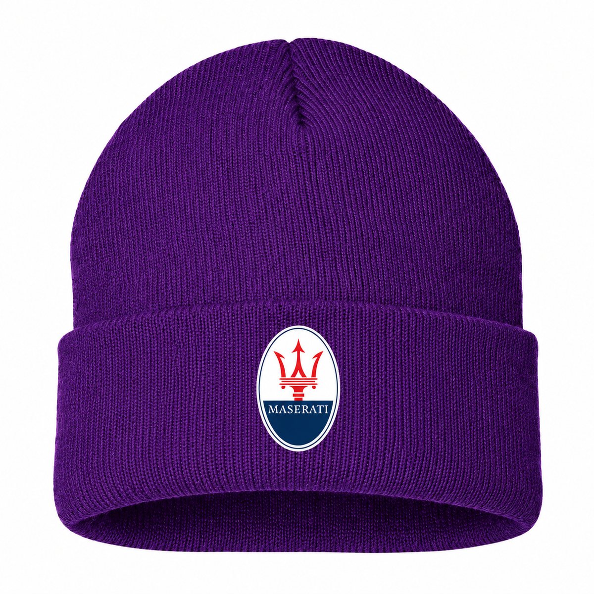 Men's Maserati Beanie Hat — Purple — clean front main